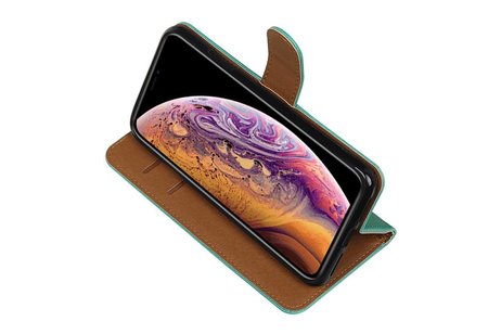 Zakelijke Bookstyle Hoesje voor iPhone XS Max Groen