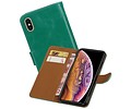 Zakelijke Bookstyle Hoesje voor iPhone XS Max Groen