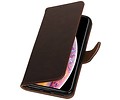 BAOHU Zakelijke Book Case Telefoonhoesje Geschikt voor de iPhone XS Max - Portemonnee Hoesje - Pasjeshouder Wallet Case - Mocca