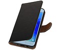 BAOHU Zakelijke Book Case Telefoonhoesje Geschikt voor de Samsung Galaxy J3 2018 - Portemonnee Hoesje - Pasjeshouder Wallet Case - Zwart