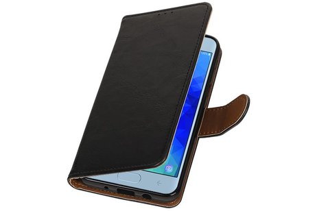 Zakelijke Bookstyle Hoesje voor Samsung Galaxy J3 (2018) Zwart