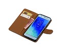 BAOHU Zakelijke Book Case Telefoonhoesje Geschikt voor de Samsung Galaxy J3 2018 - Portemonnee Hoesje - Pasjeshouder Wallet Case - Zwart