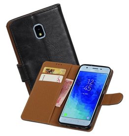BAOHU Zakelijke Bookstyle Hoesje Samsung Galaxy J3 (2018) Zwart