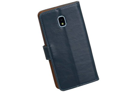 Zakelijke Bookstyle Hoesje voor Samsung Galaxy J3 (2018) Blauw