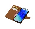 BAOHU Zakelijke Book Case Telefoonhoesje Geschikt voor de Samsung Galaxy J3 2018 - Portemonnee Hoesje - Pasjeshouder Wallet Case - Blauw