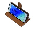 BAOHU Zakelijke Book Case Telefoonhoesje Geschikt voor de Samsung Galaxy J3 2018 - Portemonnee Hoesje - Pasjeshouder Wallet Case - Blauw