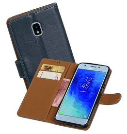 BAOHU Zakelijke Bookstyle Hoesje Samsung Galaxy J3 (2018) Blauw