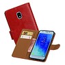 BAOHU Zakelijke Bookstyle Hoesje Samsung Galaxy J3 (2018) Rood