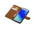 BAOHU Zakelijke Book Case Telefoonhoesje Geschikt voor de Samsung Galaxy J3 2018 - Portemonnee Hoesje - Pasjeshouder Wallet Case - Groen