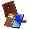 BAOHU Zakelijke Bookstyle Hoesje Samsung Galaxy J3 (2018) Bruin