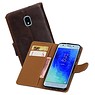 BAOHU Zakelijke Bookstyle Hoesje Samsung Galaxy J3 (2018) Mocca
