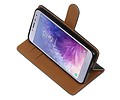 BAOHU Zakelijke Book Case Telefoonhoesje Geschikt voor de Samsung Galaxy J4 - Portemonnee Hoesje - Pasjeshouder Wallet Case - Zwart