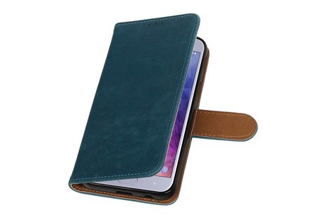 Zakelijke Bookstyle Hoesje voor Samsung Galaxy J4 Blauw