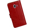 Zakelijke Bookstyle Hoesje voor Samsung Galaxy J4 Rood