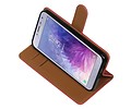 BAOHU Zakelijke Book Case Telefoonhoesje Geschikt voor de Samsung Galaxy J4 - Portemonnee Hoesje - Pasjeshouder Wallet Case - Rood