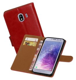 BAOHU Zakelijke Bookstyle Hoesje Samsung Galaxy J4 Rood