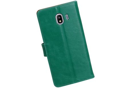 Zakelijke Bookstyle Hoesje voor Samsung Galaxy J4 Groen