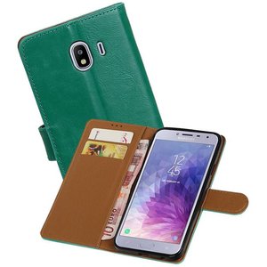 Zakelijke Bookstyle Hoesje voor Samsung Galaxy J4 Groen