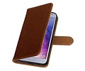 BAOHU Zakelijke Book Case Telefoonhoesje Geschikt voor de Samsung Galaxy J4 - Portemonnee Hoesje - Pasjeshouder Wallet Case - Bruin