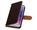 BAOHU Zakelijke Book Case Telefoonhoesje Geschikt voor de Samsung Galaxy J4 - Portemonnee Hoesje - Pasjeshouder Wallet Case - Mocca