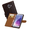 BAOHU Zakelijke Bookstyle Hoesje Samsung Galaxy J4 Mocca
