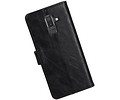 BAOHU Zakelijke Book Case Telefoonhoesje Geschikt voor de Samsung Galaxy J8 - Portemonnee Hoesje - Pasjeshouder Wallet Case - Zwart