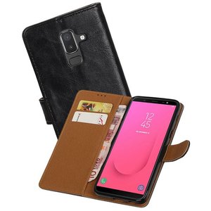 Zakelijke Bookstyle Hoesje voor Samsung Galaxy J8 Zwart