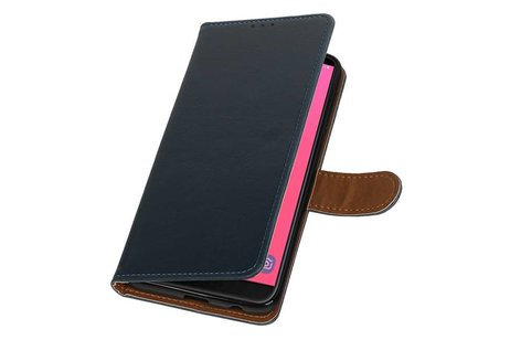 Zakelijke Bookstyle Hoesje voor Samsung Galaxy J8 Blauw