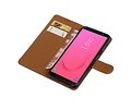 BAOHU Zakelijke Book Case Telefoonhoesje Geschikt voor de Samsung Galaxy J8 - Portemonnee Hoesje - Pasjeshouder Wallet Case - Blauw