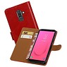 BAOHU Zakelijke Bookstyle Hoesje Samsung Galaxy J8 Rood