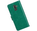 BAOHU Zakelijke Book Case Telefoonhoesje Geschikt voor de Samsung Galaxy J8 - Portemonnee Hoesje - Pasjeshouder Wallet Case - Groen