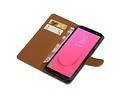 BAOHU Zakelijke Book Case Telefoonhoesje Geschikt voor de Samsung Galaxy J8 - Portemonnee Hoesje - Pasjeshouder Wallet Case - Groen