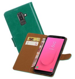 BAOHU Zakelijke Bookstyle Hoesje Samsung Galaxy J8  Groen