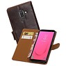BAOHU Zakelijke Bookstyle Hoesje Samsung Galaxy J8 Mocca