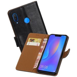 Zakelijke Bookstyle Hoesje voor Huawei P Smart Plus Zwart