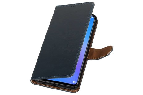 BAOHU Zakelijke Book Case Telefoonhoesje Geschikt voor de Huawei P Smart Plus - Portemonnee Hoesje - Pasjeshouder Wallet Case - Blauw