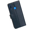 BAOHU Zakelijke Book Case Telefoonhoesje Geschikt voor de Huawei P Smart Plus - Portemonnee Hoesje - Pasjeshouder Wallet Case - Blauw