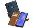 BAOHU Zakelijke Book Case Telefoonhoesje Geschikt voor de Huawei P Smart Plus - Portemonnee Hoesje - Pasjeshouder Wallet Case - Blauw