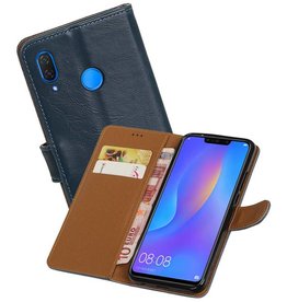 BAOHU Zakelijke Bookstyle Hoesje Huawei P Smart Plus Blauw