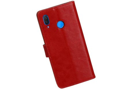 Zakelijke Bookstyle Hoesje voor Huawei P Smart Plus Rood