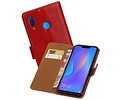BAOHU Zakelijke Book Case Telefoonhoesje Geschikt voor de Huawei P Smart Plus - Portemonnee Hoesje - Pasjeshouder Wallet Case - Rood