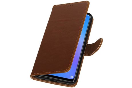 BAOHU Zakelijke Book Case Telefoonhoesje Geschikt voor de Huawei P Smart Plus - Portemonnee Hoesje - Pasjeshouder Wallet Case - Bruin