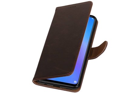 Zakelijke Bookstyle Hoesje voor Huawei P Smart Plus Mocca