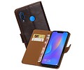 BAOHU Zakelijke Book Case Telefoonhoesje Geschikt voor de Huawei P Smart Plus - Portemonnee Hoesje - Pasjeshouder Wallet Case - Mocca