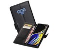 BAOHU Zakelijke Book Case Telefoonhoesje Geschikt voor de Samsung Galaxy Note 9 - Portemonnee Hoesje - Pasjeshouder Wallet Case - Zwart