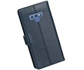 BAOHU Zakelijke Book Case Telefoonhoesje Geschikt voor de Samsung Galaxy Note 9 - Portemonnee Hoesje - Pasjeshouder Wallet Case - Blauw