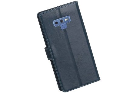 Zakelijke Bookstyle Hoesje voor Samsung Galaxy Note 9 Blauw