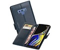 BAOHU Zakelijke Book Case Telefoonhoesje Geschikt voor de Samsung Galaxy Note 9 - Portemonnee Hoesje - Pasjeshouder Wallet Case - Blauw