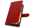 BAOHU Zakelijke Book Case Telefoonhoesje Geschikt voor de Samsung Galaxy Note 9 - Portemonnee Hoesje - Pasjeshouder Wallet Case - Rood