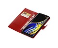 BAOHU Zakelijke Book Case Telefoonhoesje Geschikt voor de Samsung Galaxy Note 9 - Portemonnee Hoesje - Pasjeshouder Wallet Case - Rood